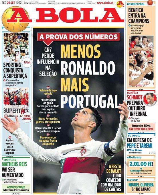 上一场葡萄牙与捷克的比赛，C罗首发